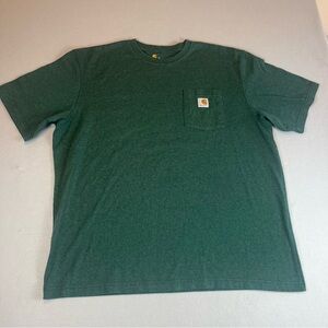 Carhartt K87 XL Mens Pocket T-shirt Green Heather Workwear Loose Fit